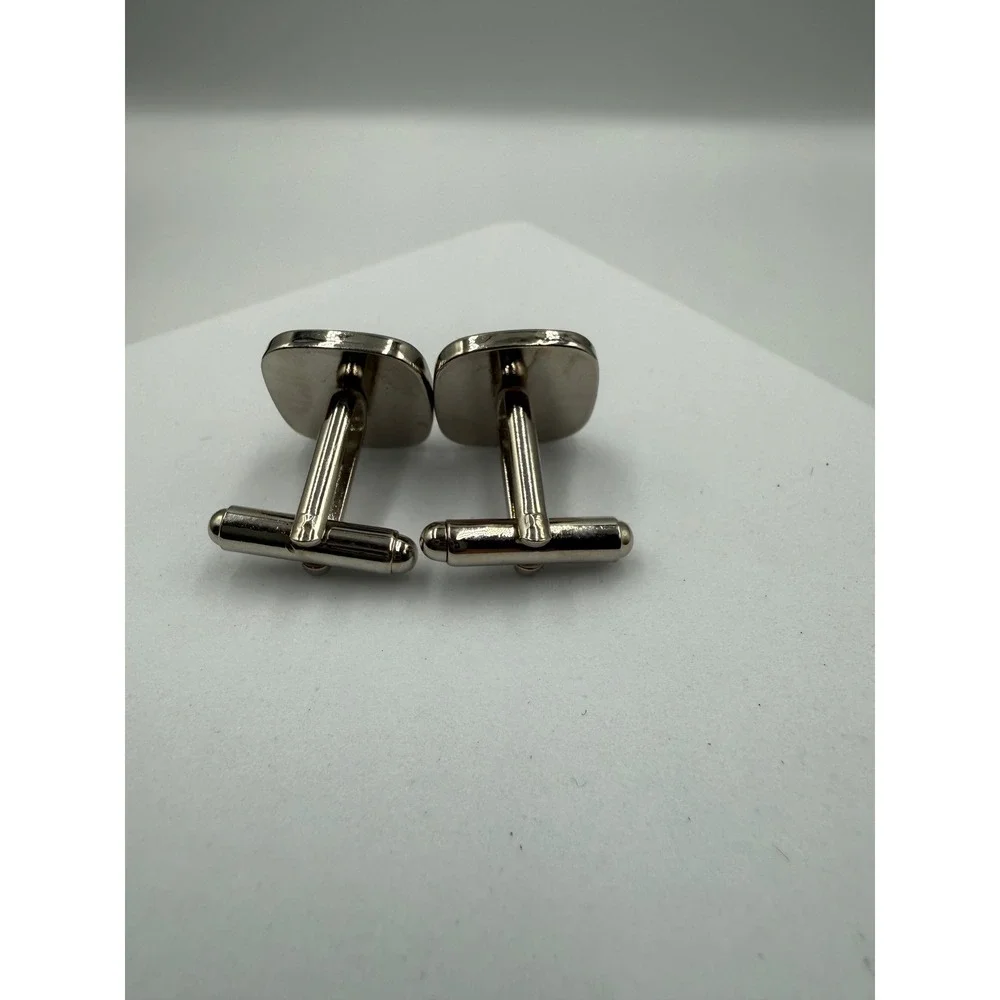 Grey Cats Eye‎ Square Cufflinks Silver Tone Formal Wedding Business Mens Jewelry